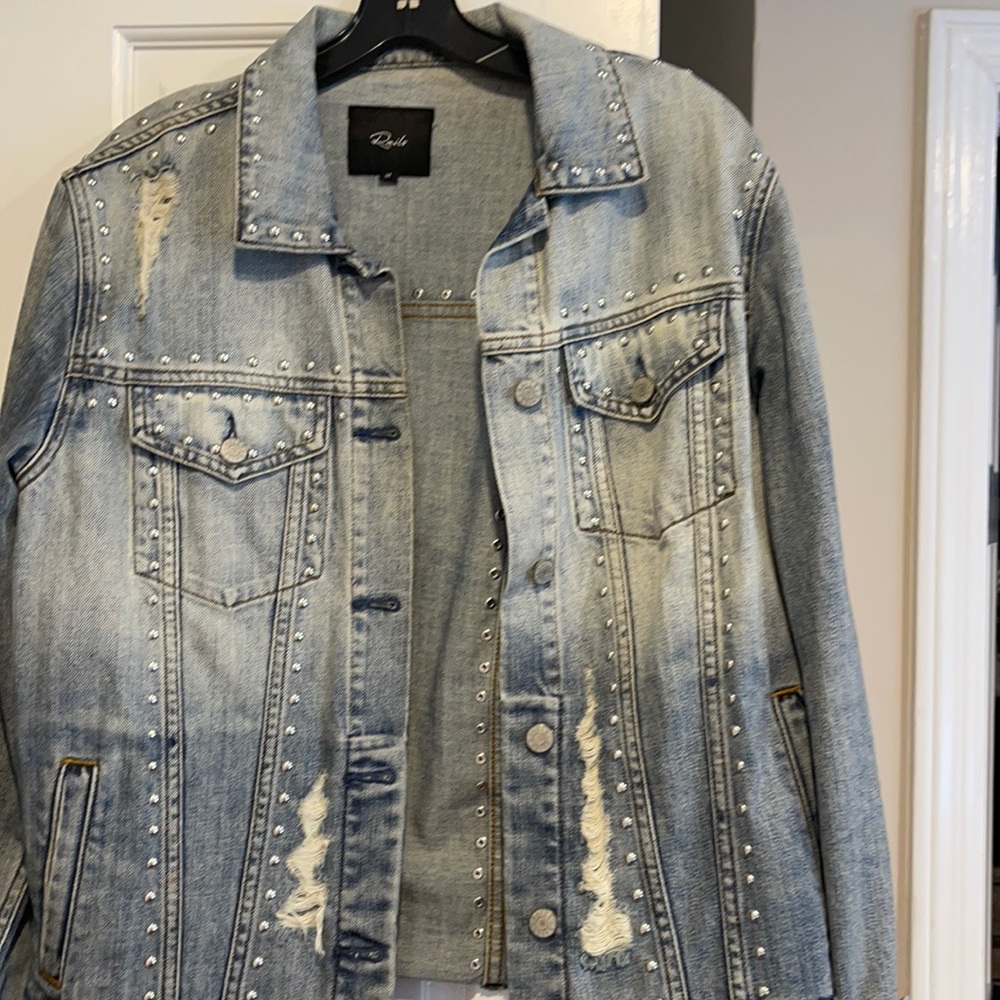 Rails distressed stuffed denim jacket